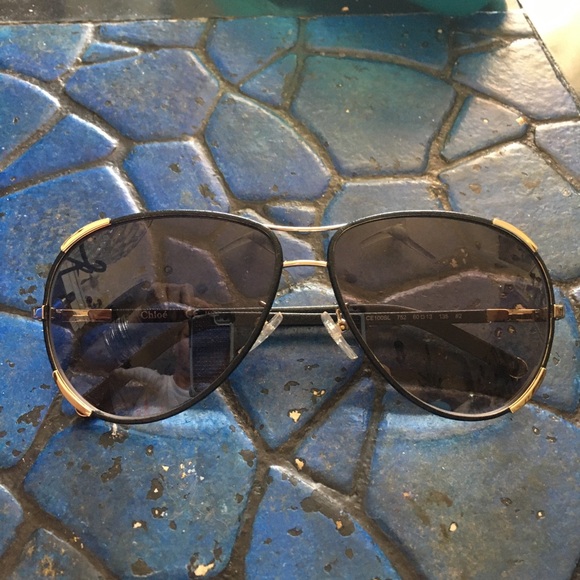Chloe Accessories - Chloe aviator sunglasses BLACK & GOLD